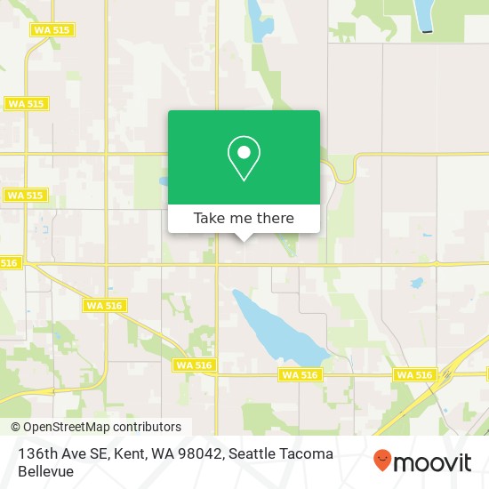 Mapa de 136th Ave SE, Kent, WA 98042