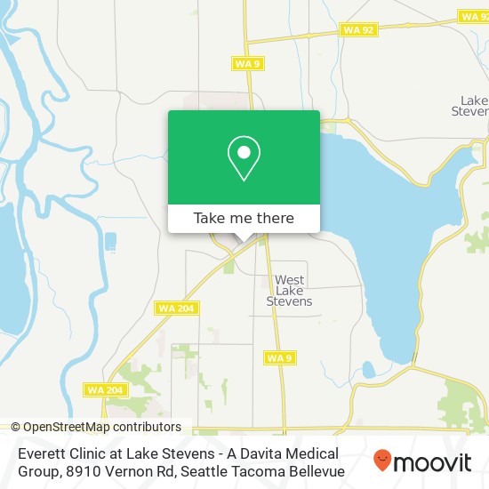 Mapa de Everett Clinic at Lake Stevens - A Davita Medical Group, 8910 Vernon Rd