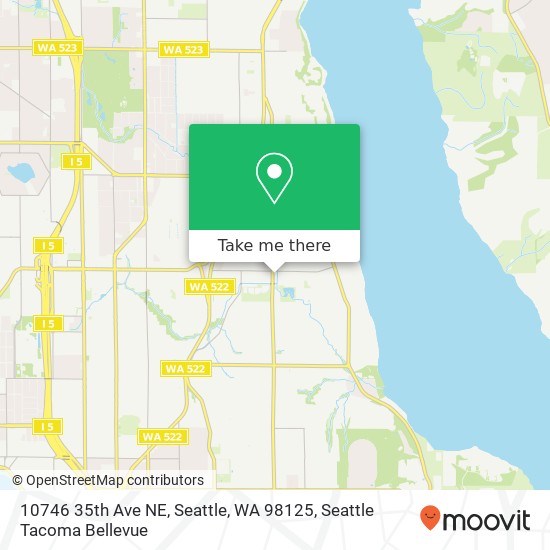 Mapa de 10746 35th Ave NE, Seattle, WA 98125