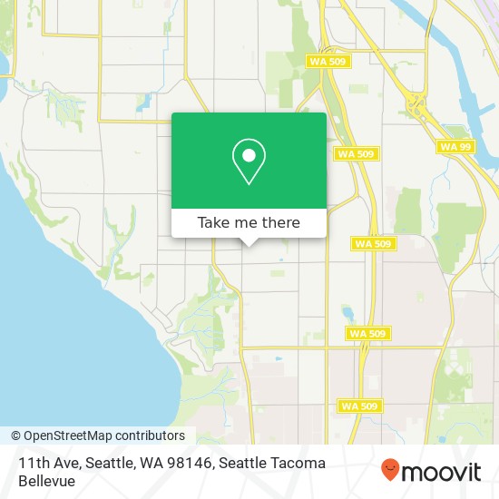Mapa de 11th Ave, Seattle, WA 98146