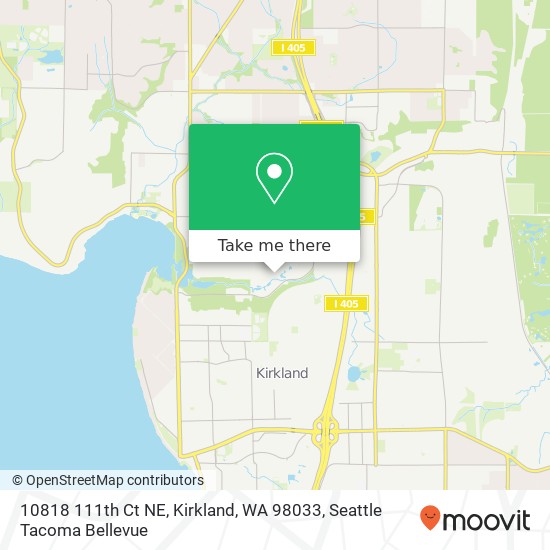 Mapa de 10818 111th Ct NE, Kirkland, WA 98033