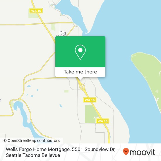 Mapa de Wells Fargo Home Mortgage, 5501 Soundview Dr