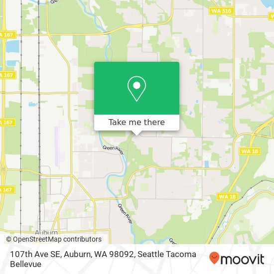 Mapa de 107th Ave SE, Auburn, WA 98092