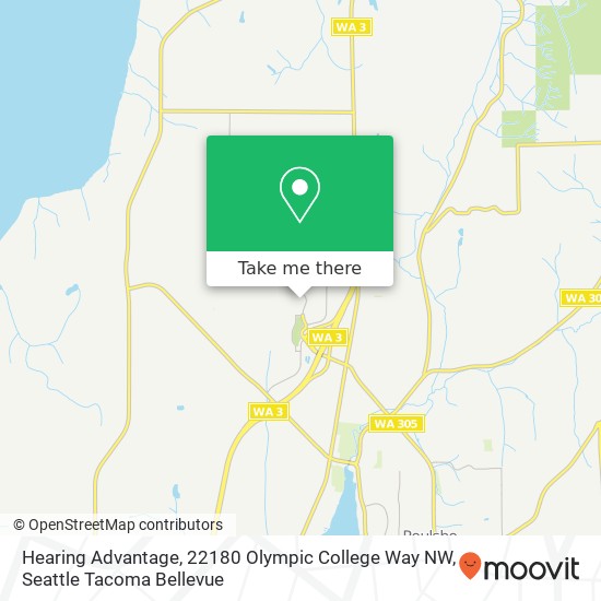 Mapa de Hearing Advantage, 22180 Olympic College Way NW