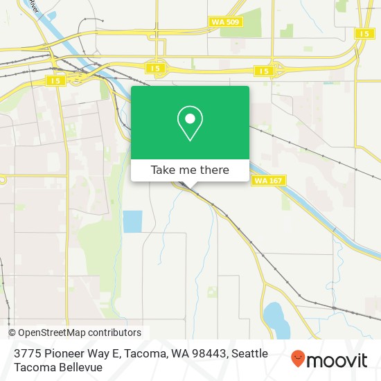 Mapa de 3775 Pioneer Way E, Tacoma, WA 98443