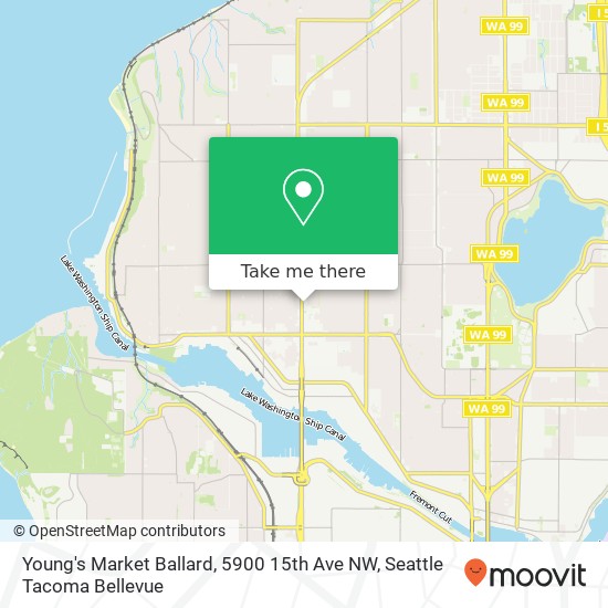 Mapa de Young's Market Ballard, 5900 15th Ave NW