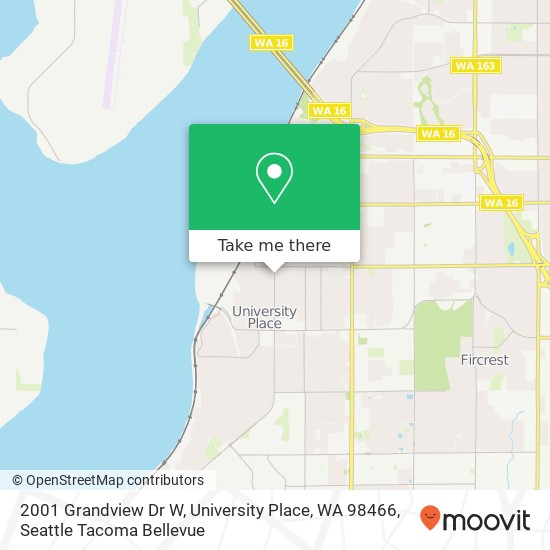 2001 Grandview Dr W, University Place, WA 98466 map