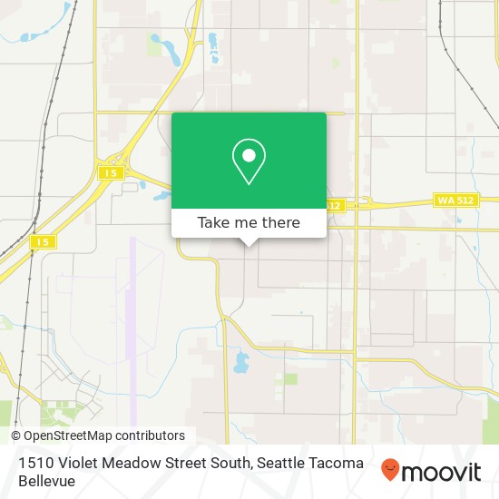 Mapa de 1510 Violet Meadow Street South, 1510 Violet Meadow St S, Tacoma, WA 98444, USA