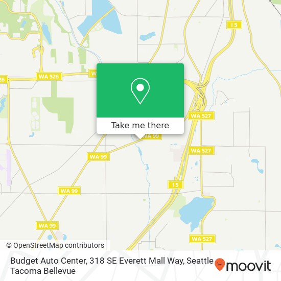 Mapa de Budget Auto Center, 318 SE Everett Mall Way