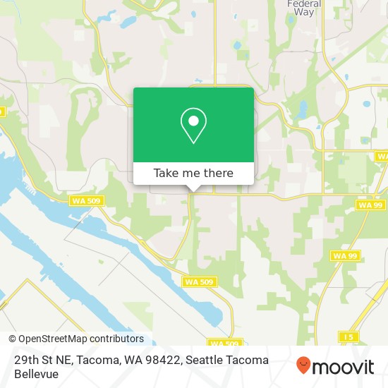 Mapa de 29th St NE, Tacoma, WA 98422