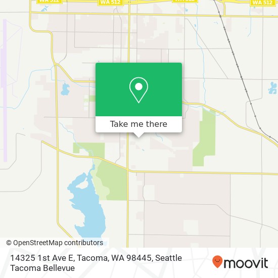 Mapa de 14325 1st Ave E, Tacoma, WA 98445