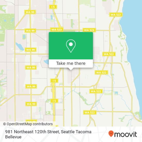 981 Northeast 120th Street, 981 NE 120th St, Seattle, WA 98125, USA map