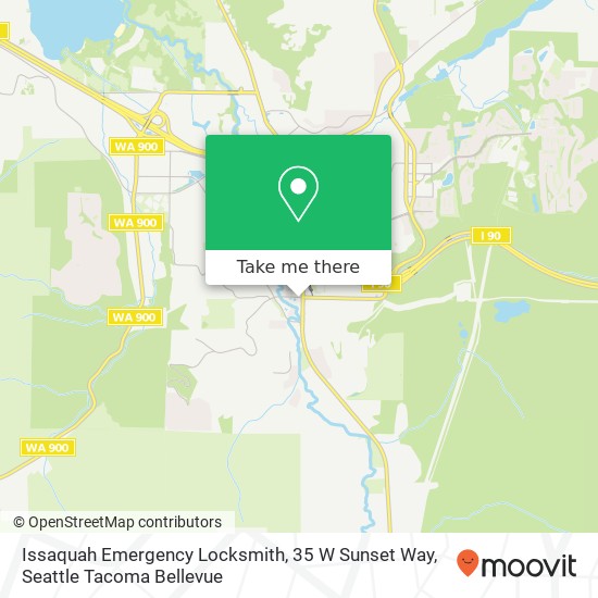 Mapa de Issaquah Emergency Locksmith, 35 W Sunset Way