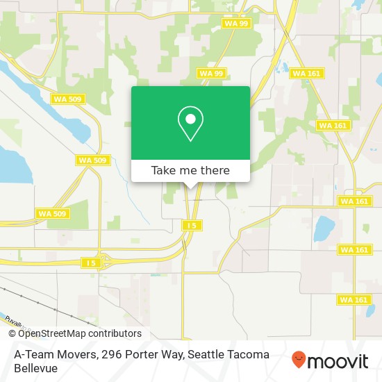 Mapa de A-Team Movers, 296 Porter Way