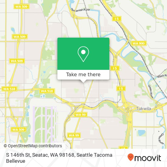 Mapa de S 146th St, Seatac, WA 98168