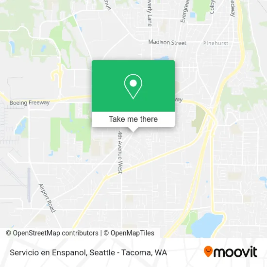 Mapa de Servicio en Enspanol