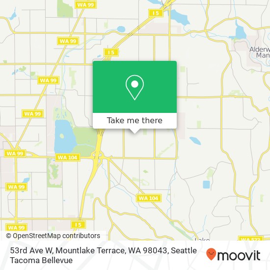 53rd Ave W, Mountlake Terrace, WA 98043 map