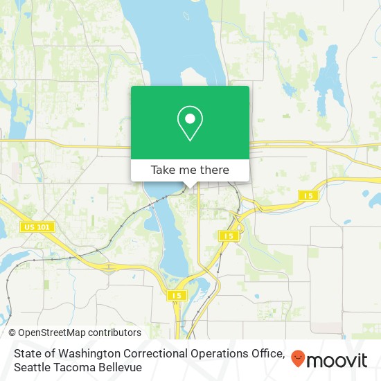 State of Washington Correctional Operations Office map