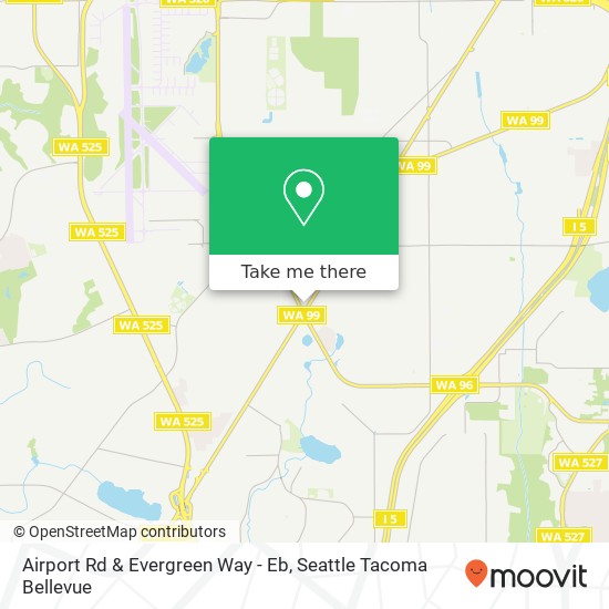 Mapa de Airport Rd & Evergreen Way - Eb