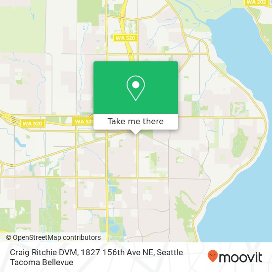 Mapa de Craig Ritchie DVM, 1827 156th Ave NE