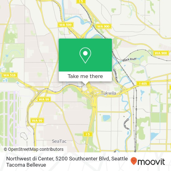 Mapa de Northwest di Center, 5200 Southcenter Blvd
