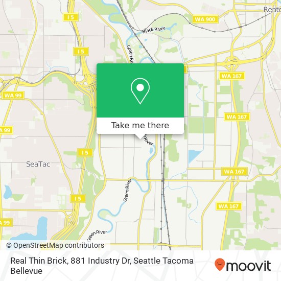 Mapa de Real Thin Brick, 881 Industry Dr