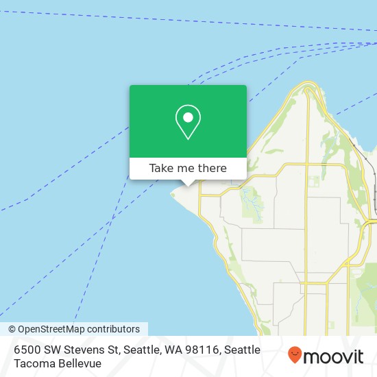 Mapa de 6500 SW Stevens St, Seattle, WA 98116