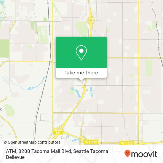 Mapa de ATM, 8200 Tacoma Mall Blvd