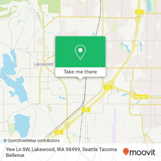 Mapa de Yew Ln SW, Lakewood, WA 98499