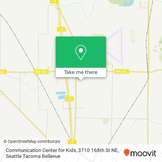 Mapa de Communication Center for Kids, 3710 168th St NE
