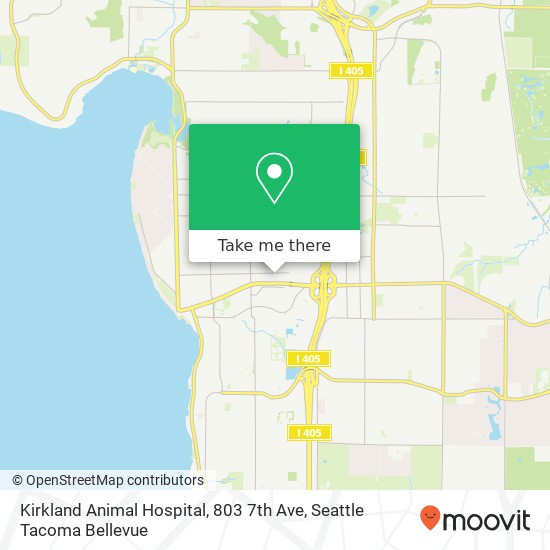 Kirkland Animal Hospital, 803 7th Ave map