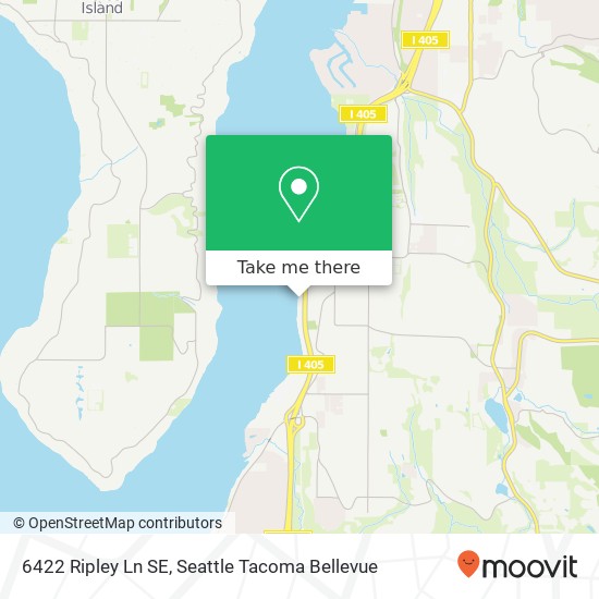 Mapa de 6422 Ripley Ln SE, Renton, WA 98056