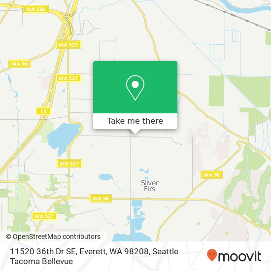 Mapa de 11520 36th Dr SE, Everett, WA 98208