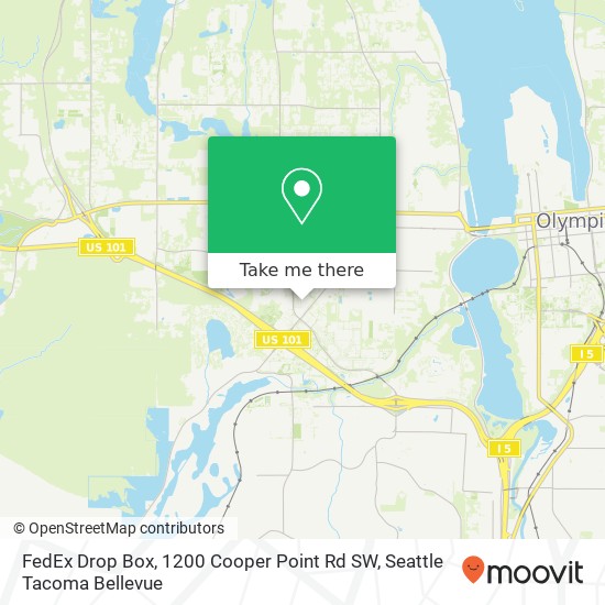 Mapa de FedEx Drop Box, 1200 Cooper Point Rd SW