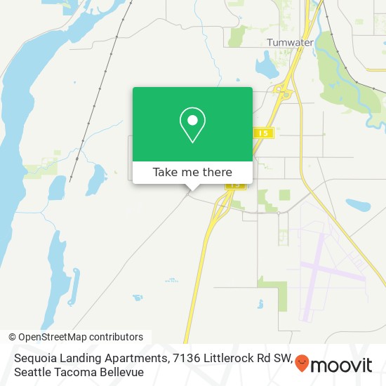 Mapa de Sequoia Landing Apartments, 7136 Littlerock Rd SW