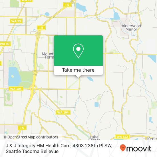 J & J Integrity HM Health Care, 4303 238th Pl SW map