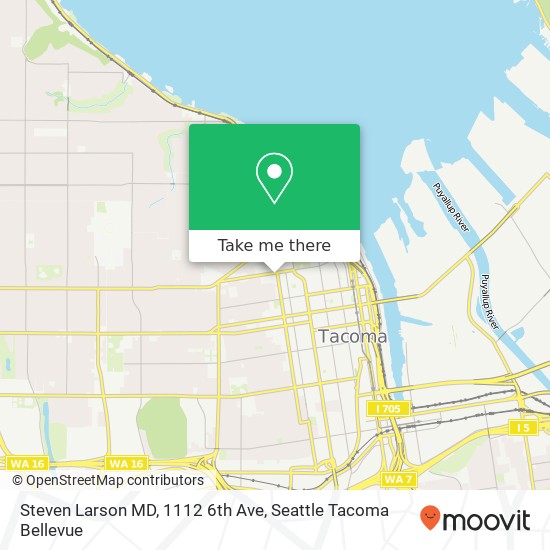 Mapa de Steven Larson MD, 1112 6th Ave