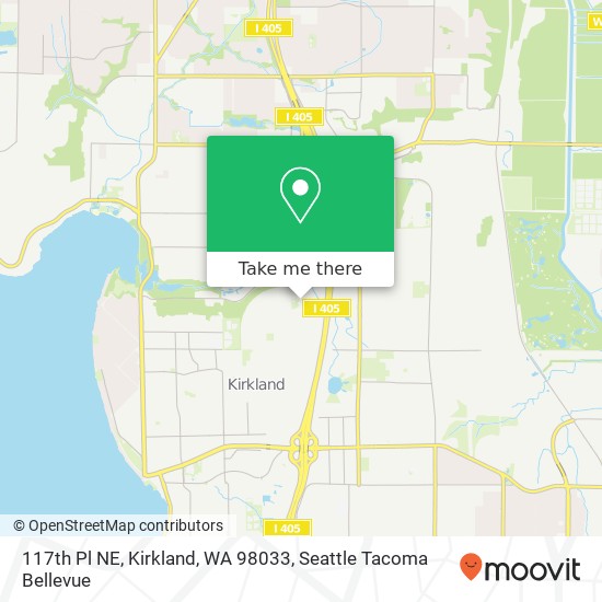 Mapa de 117th Pl NE, Kirkland, WA 98033