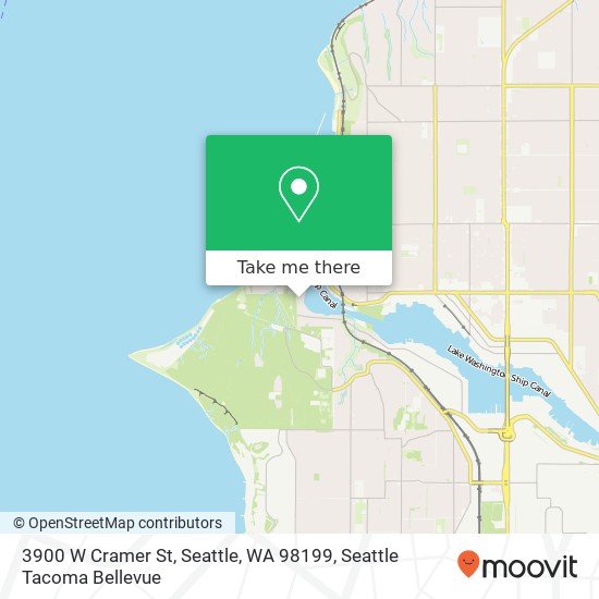 Mapa de 3900 W Cramer St, Seattle, WA 98199