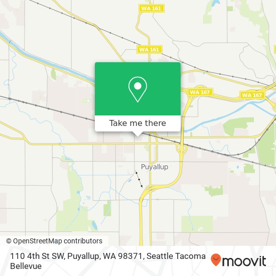 Mapa de 110 4th St SW, Puyallup, WA 98371