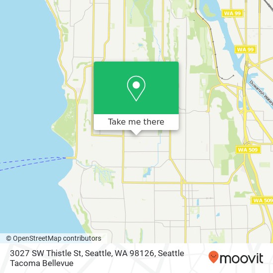 Mapa de 3027 SW Thistle St, Seattle, WA 98126