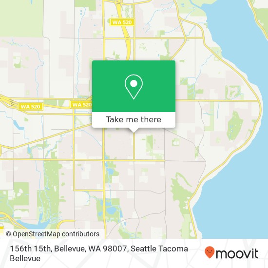 156th 15th, Bellevue, WA 98007 map