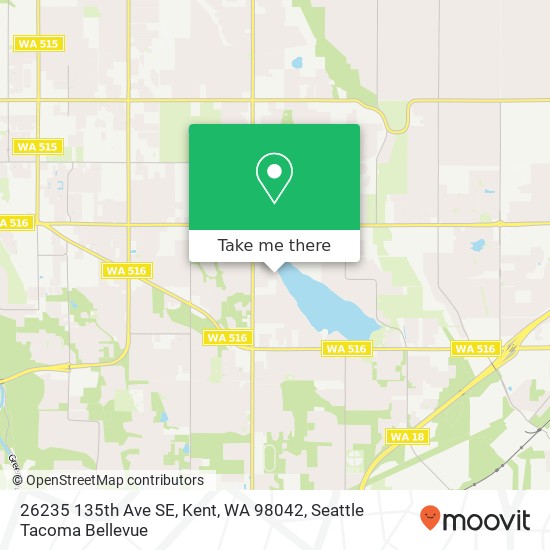 Mapa de 26235 135th Ave SE, Kent, WA 98042