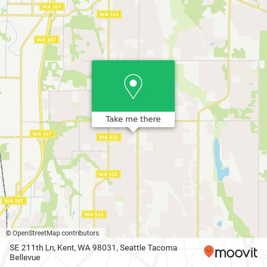 SE 211th Ln, Kent, WA 98031 map