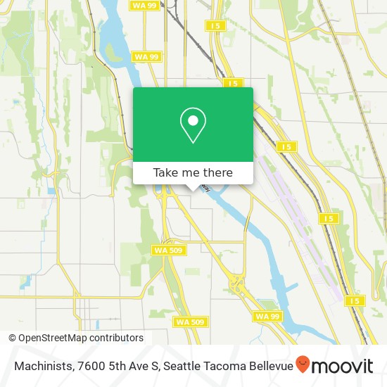 Mapa de Machinists, 7600 5th Ave S