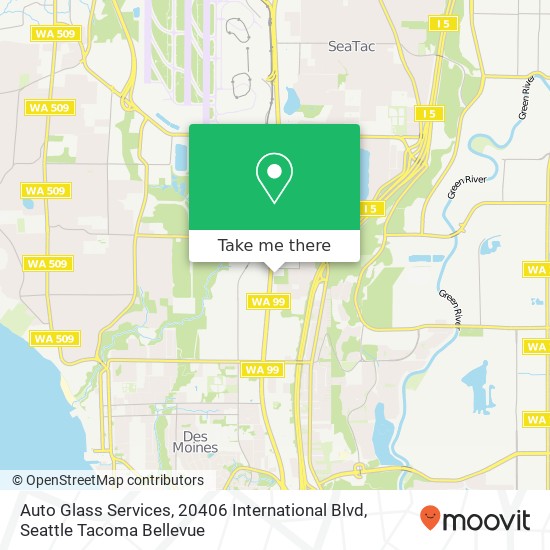 Auto Glass Services, 20406 International Blvd map