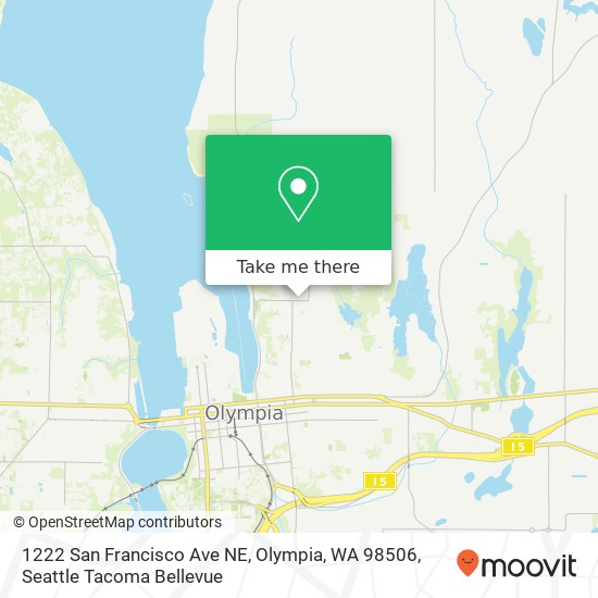 Mapa de 1222 San Francisco Ave NE, Olympia, WA 98506