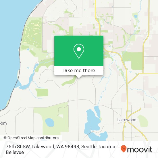 Mapa de 75th St SW, Lakewood, WA 98498