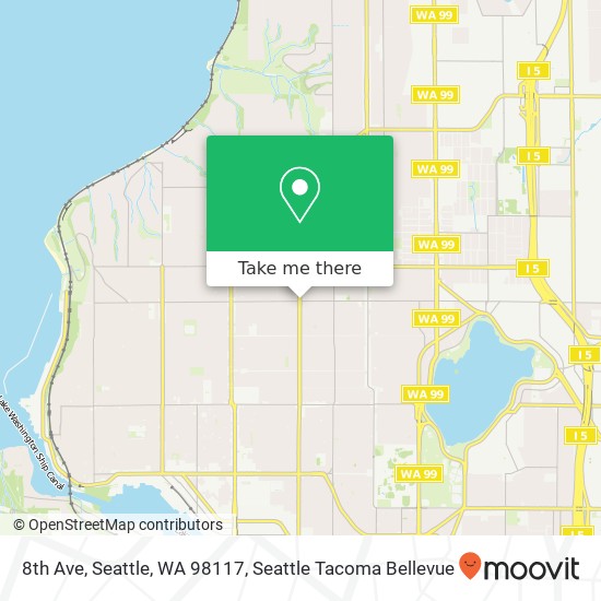 8th Ave, Seattle, WA 98117 map