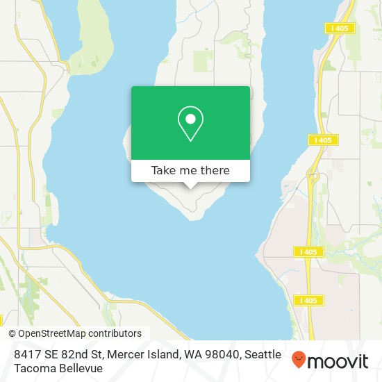 Mapa de 8417 SE 82nd St, Mercer Island, WA 98040